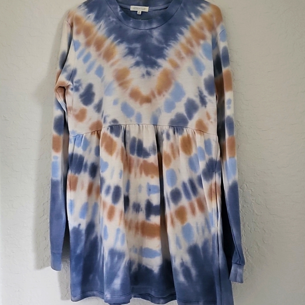 Tie-Dye Long Sleeve Midi Dress - Picture 10 of 16